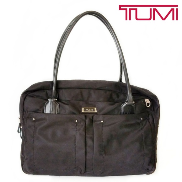 Tumi Handbags - Tumi CarryOn Leather Trim Satchel Brief Case